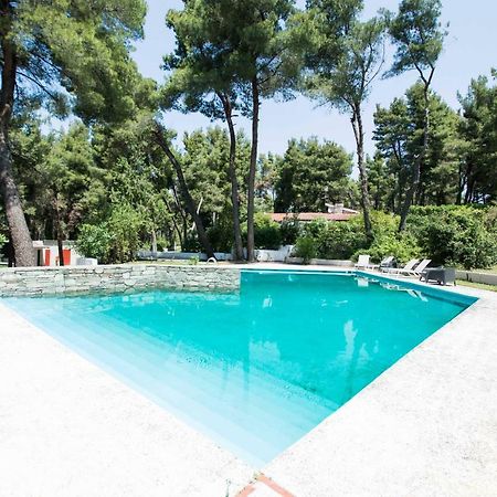 Villa Aurora In Sani With Garden And Pool Екстериор снимка
