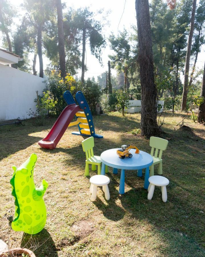 Villa Aurora In Sani With Garden And Pool Екстериор снимка